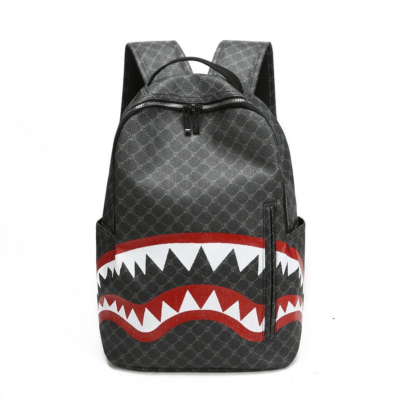 Shark-Graphic Casual Backpack Bowlift
