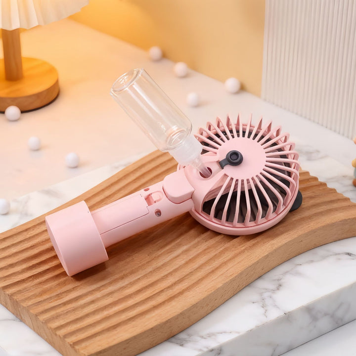 Ladies Portable Spray Fan with Ergonomic Design Bowlift