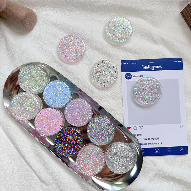 Sparkly Resin Phone Holder And Stand With Full Rotation Base