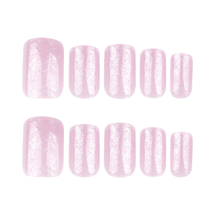 Artistic Nail Extensions with Glittering Finish Bowlift
