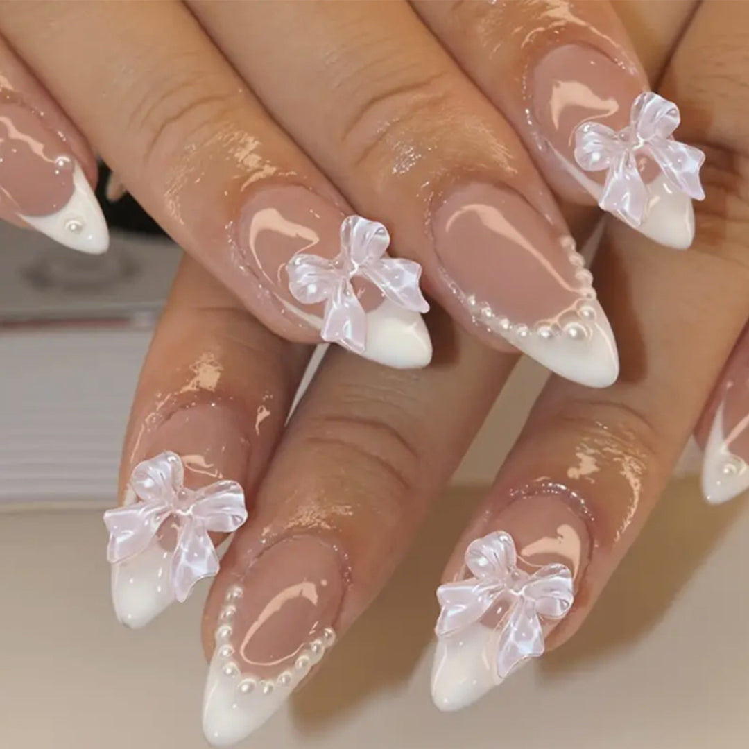 Elegant Acrylic Nail Art Bowlift