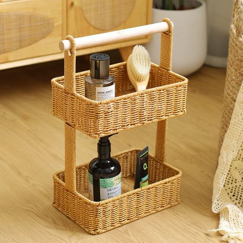 Tiered Woven Storage Basket Bowlift