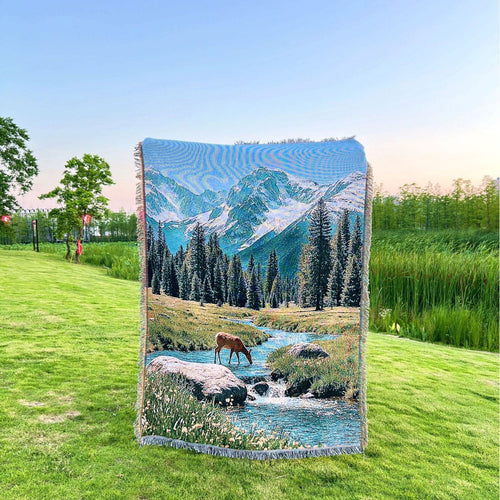 Scenic Nature Woven Throw Blanket