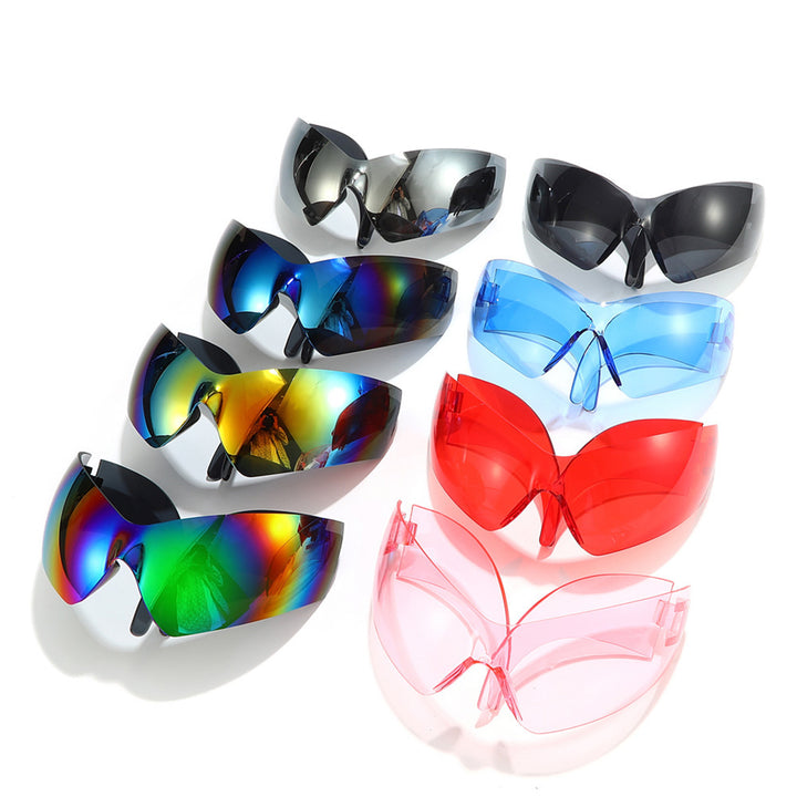 Futuristic Oversized Shield Sunglasses Bowlift