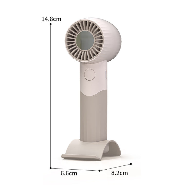 Ladies portable mini hand fan with integrated holder Bowlift