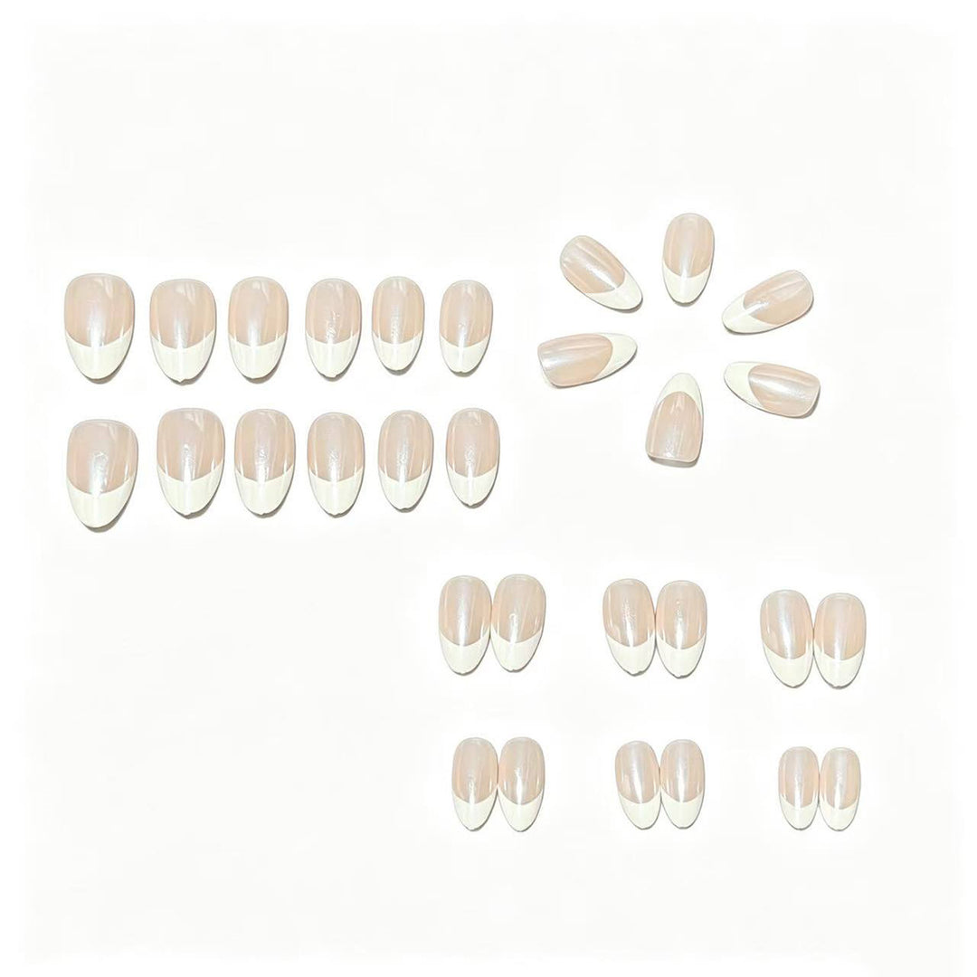 Elegant French Tip Nail Art Set Bowlift