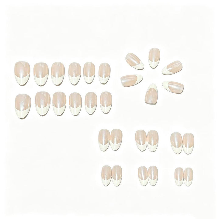 Elegant French Tip Nail Art Set Bowlift