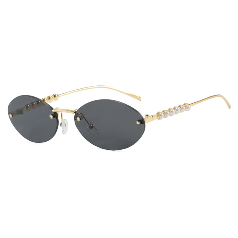 Women's stylish oval sunglasses with elegant embellishments Bowlift