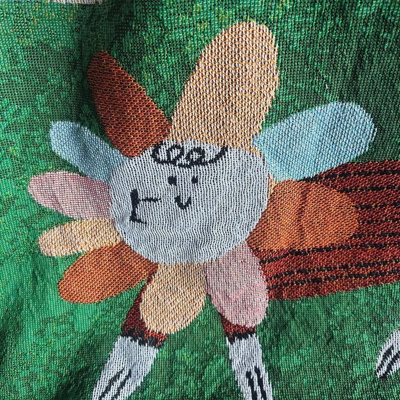 Whimsical Dog-Themed Throw Blanket
