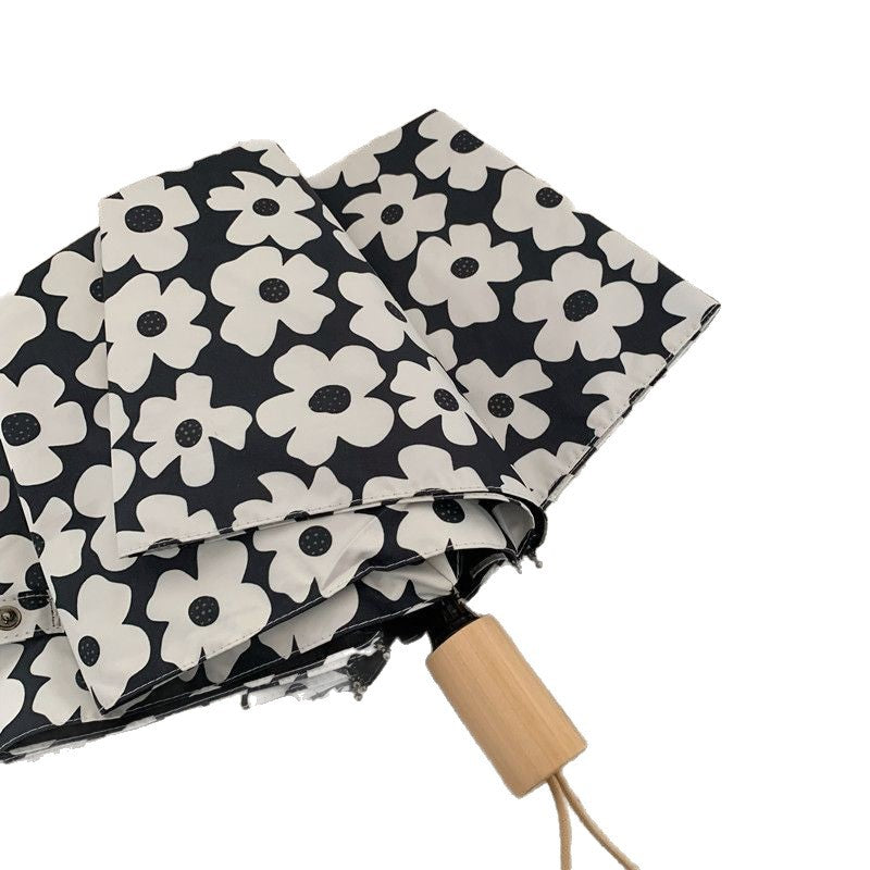 Women's Foldable Umbrella with Durable Fabric Surface Bowlift