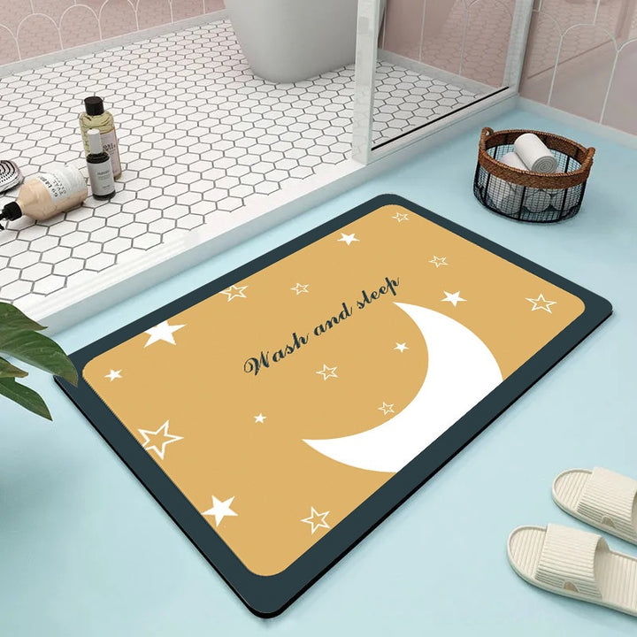 Abstract Floral Bathroom Mat