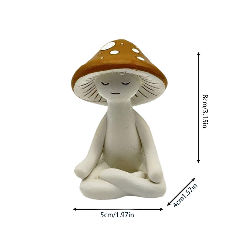 Decorative figure of a meditating mushroom Bowlift