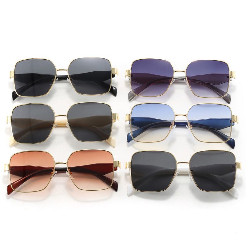 Women stylish square sunglasses with curved frame Bowlift