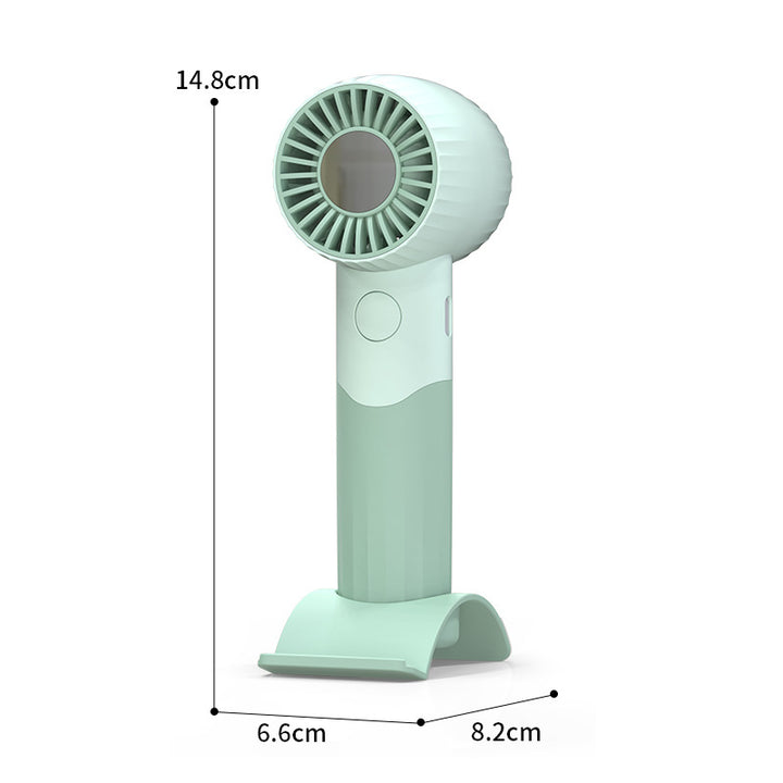 Ladies portable mini hand fan with integrated holder Bowlift