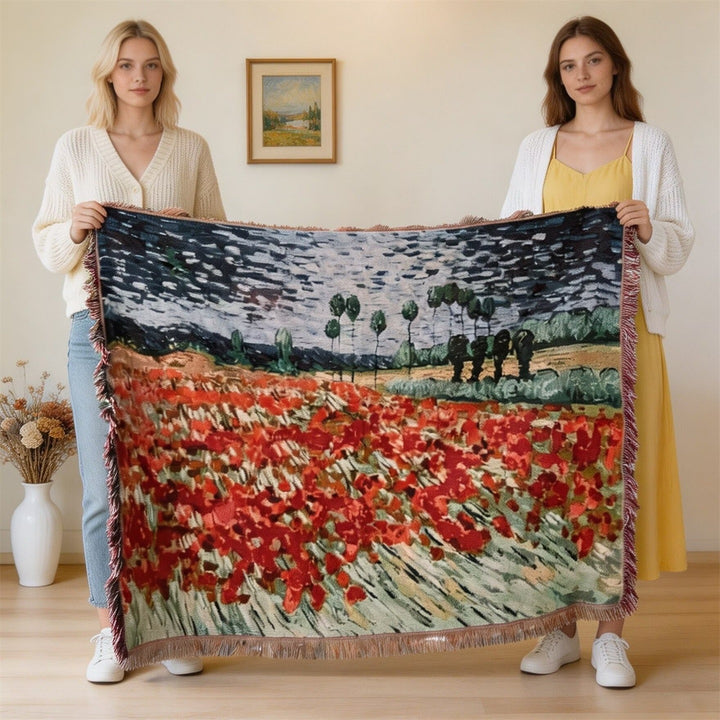 Artistic Floral Throw Blanket