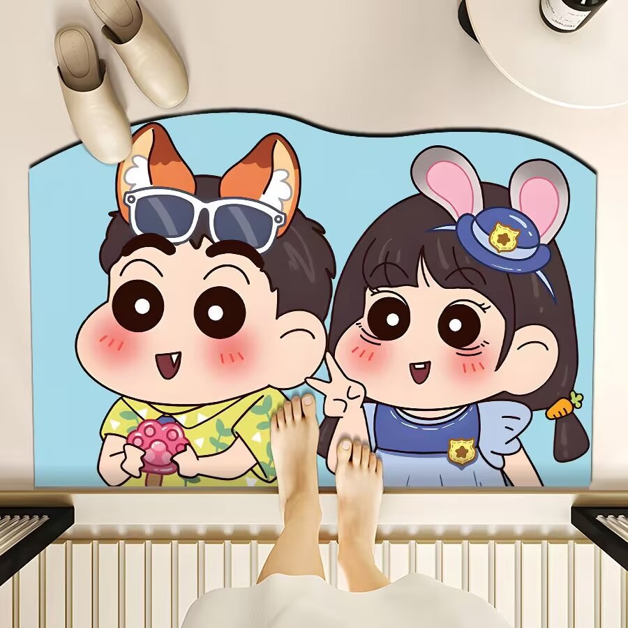 Playful Cartoon-Themed Floor Mat Bowlift