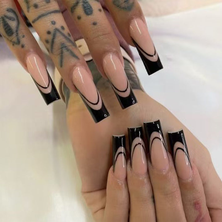 Artistic Long Square Press-On Nails Bowlift