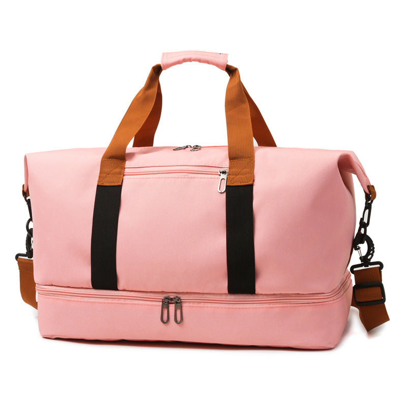 Sporty travel bag with adjustable shoulder strap and organizer compartments Bowlift