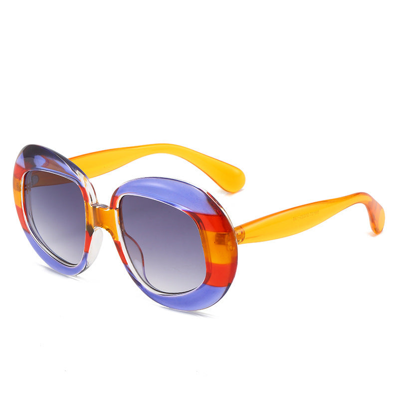 Vintage-Inspired Geometric Frame Sunglasses Bowlift