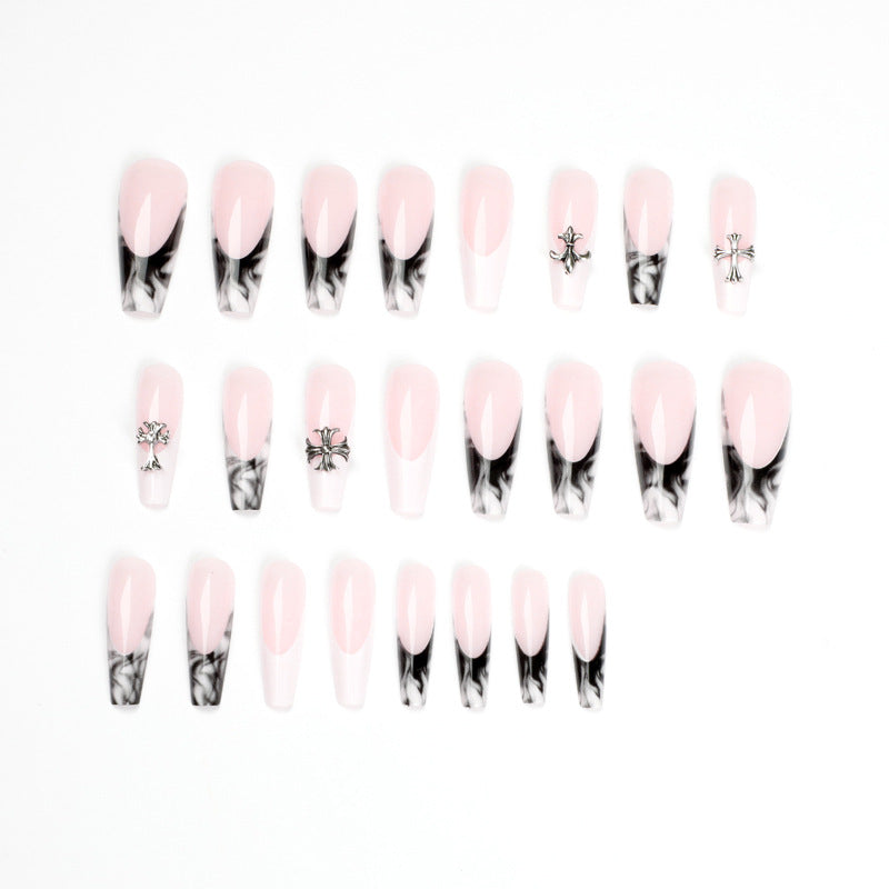 Exquisite artificial nails with textured designs and jewelry accents Bowlift