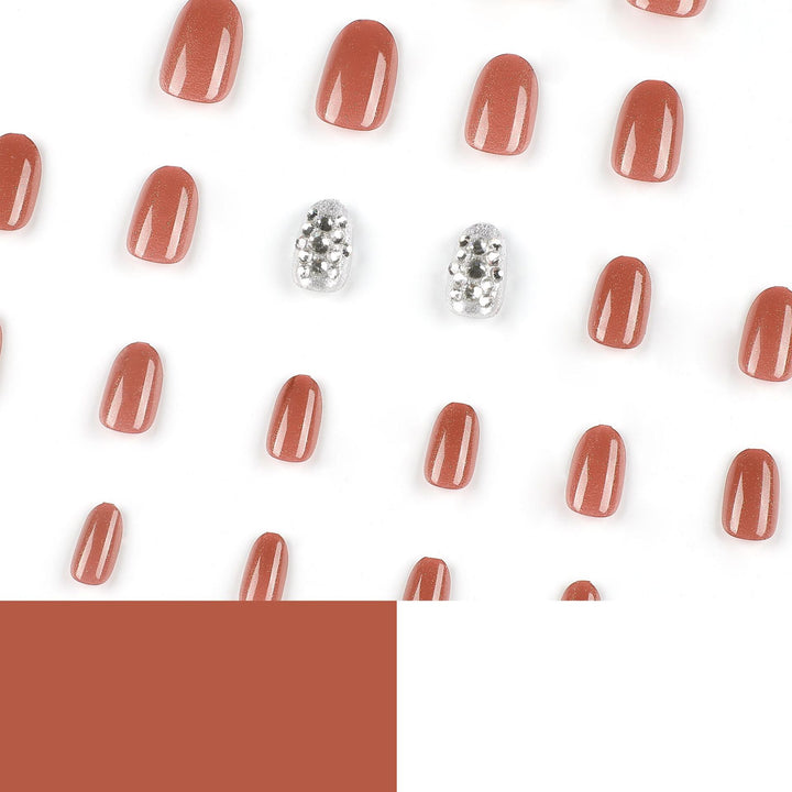 Artistic acrylic nails with glitter accents Bowlift