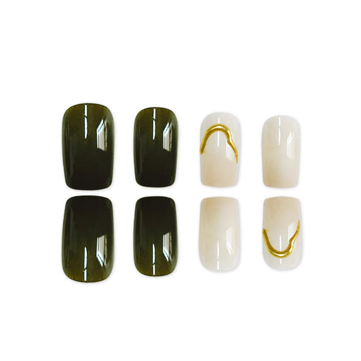 Artistic Press-On Nail Design Bowlift