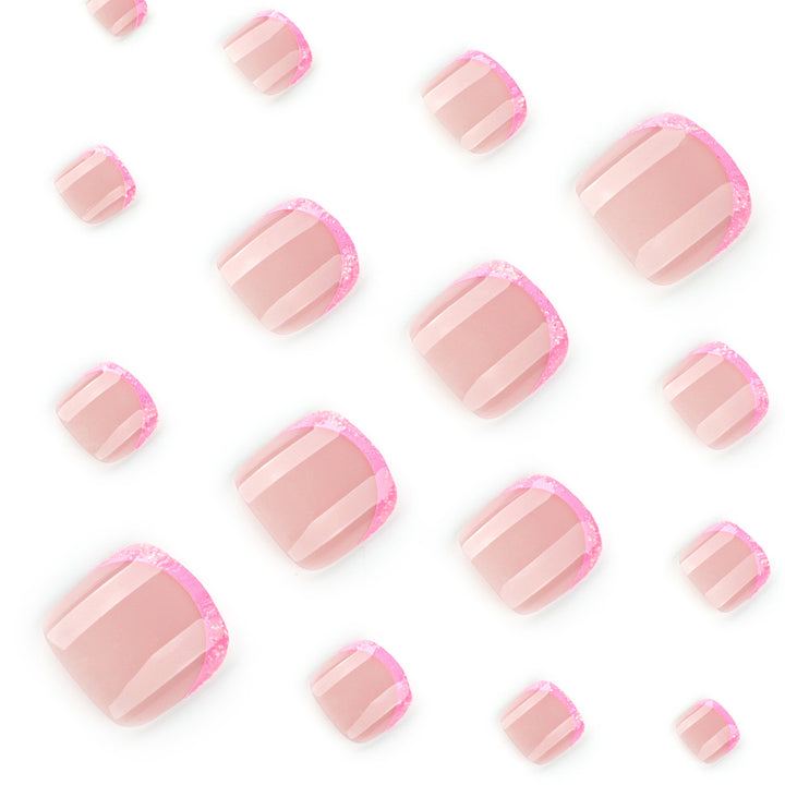 Artistic toenail art with glittering fringe Bowlift
