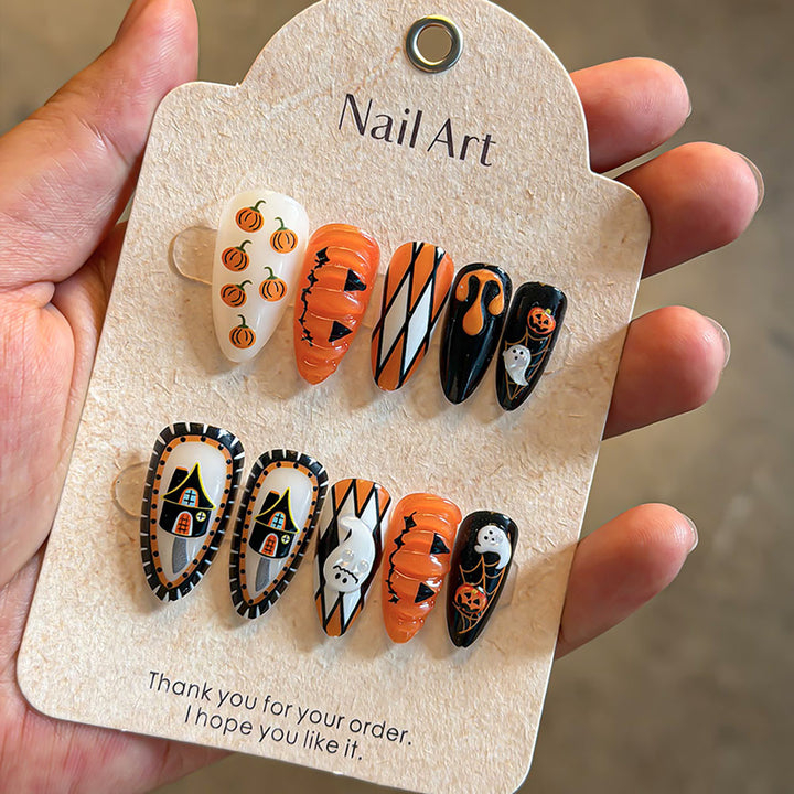 Themed Holiday Press-On Nail Art Set Bowlift