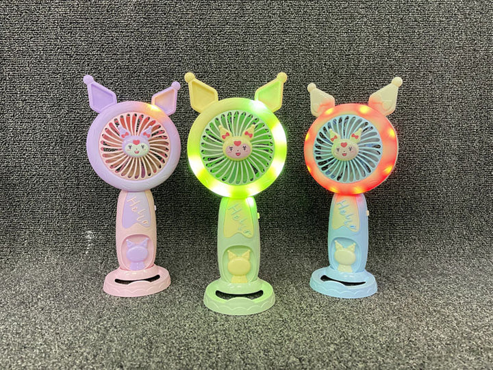 Unisex Portable Hand Fan with Cute Bunny Design Bowlift