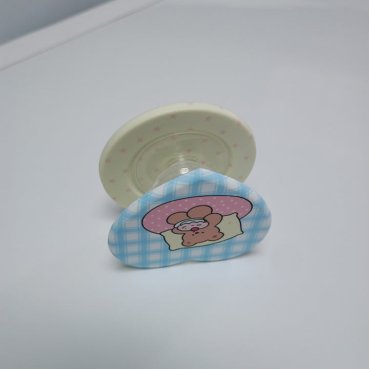 Heart-Shaped Character Phone Grip Bowlift