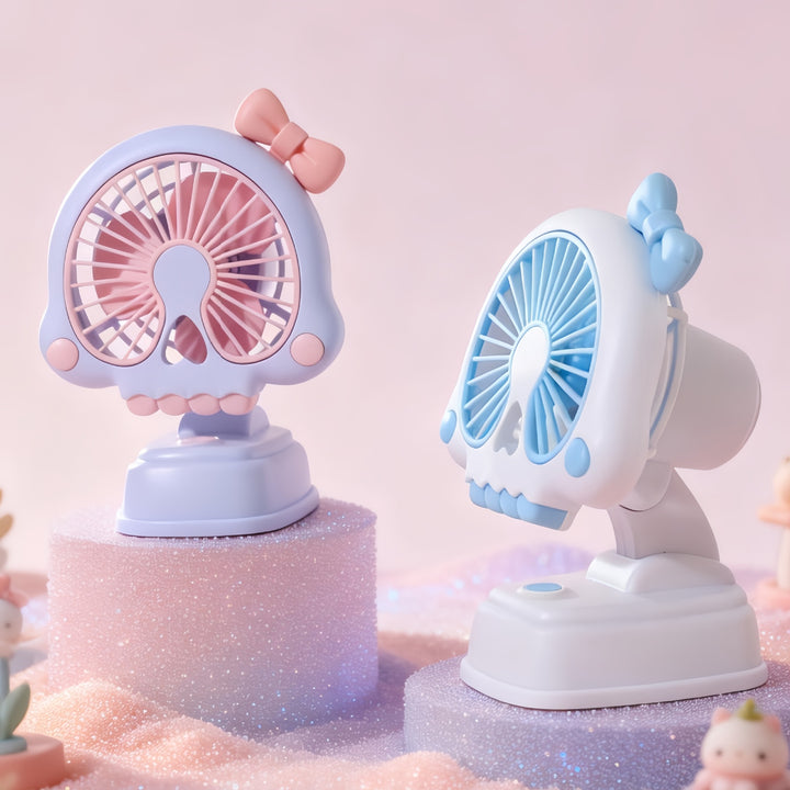 Women portable table fan in creative skull design Bowlift