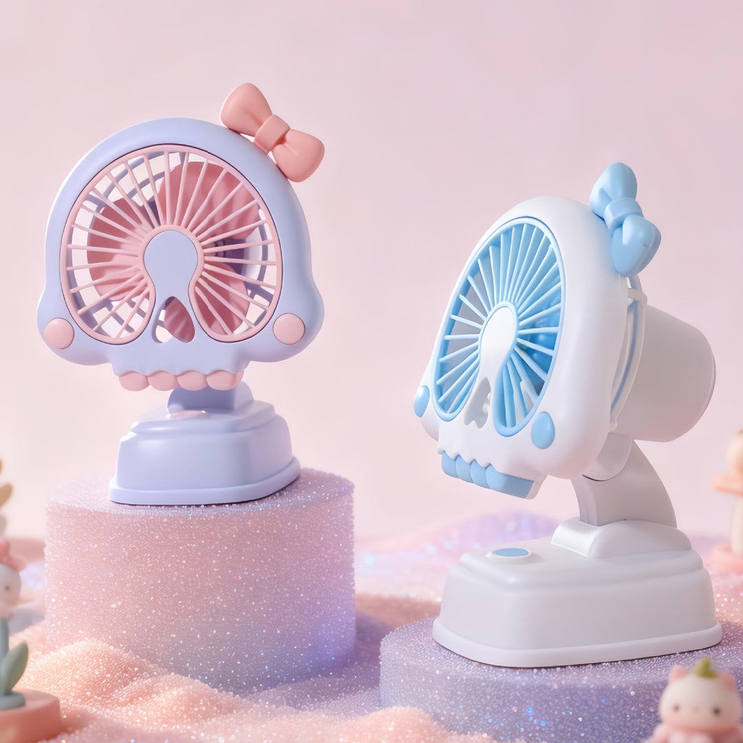 Women's Mini Table Fan in Creative Skull Design Bowlift