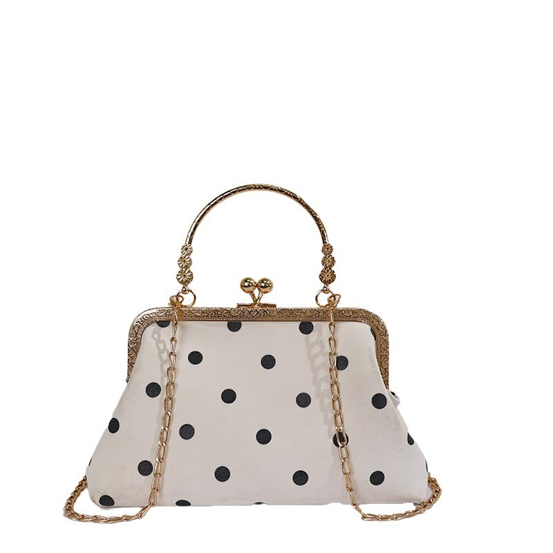 WoVintage Elegant Polka Dot Evening Clutch Bowlift