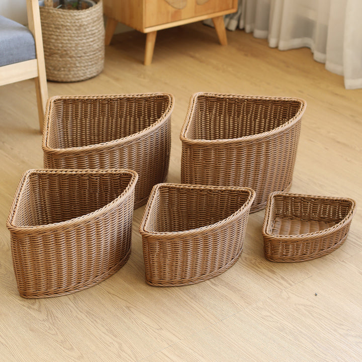 Corner Woven Storage Basket Bowlift