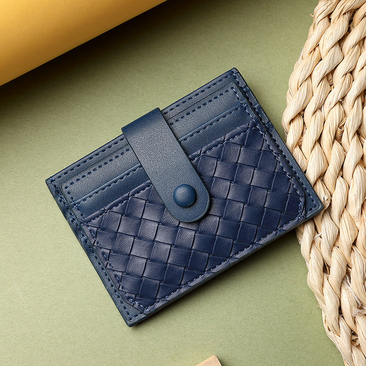 Braided Leather Card Holder Wallet Bowlift