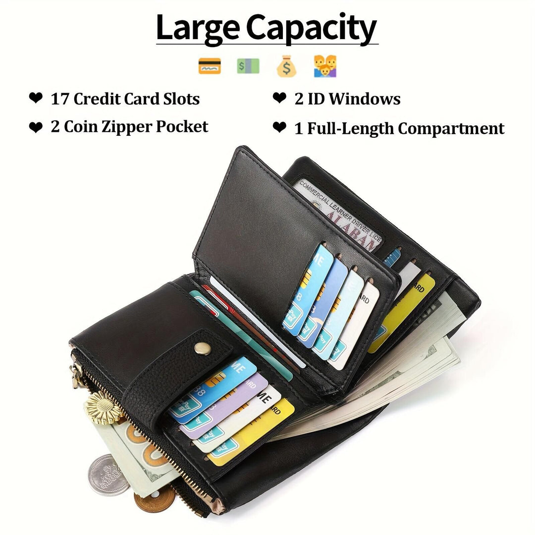 Compact Pebbled Leather Wristlet Wallet Bowlift