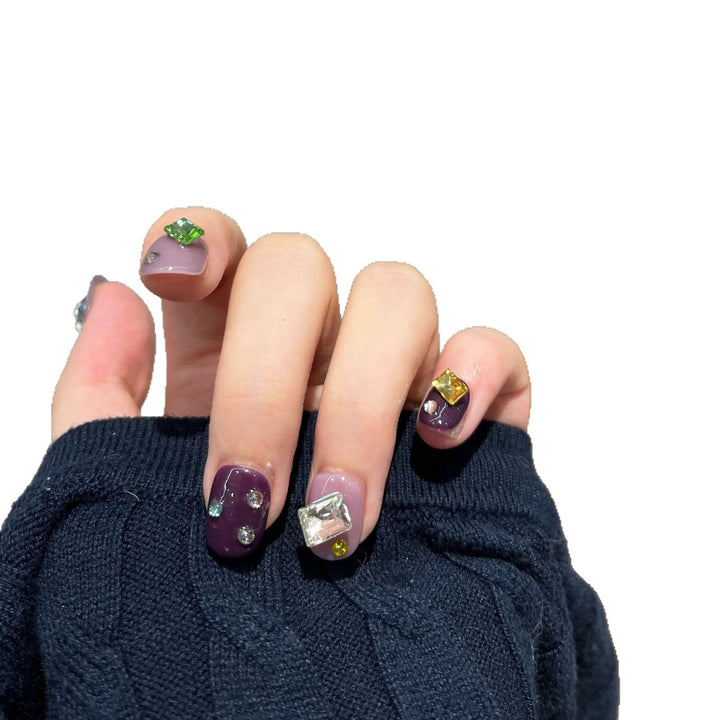 Reusable Gemstone Press-On Nail Art Bowlift
