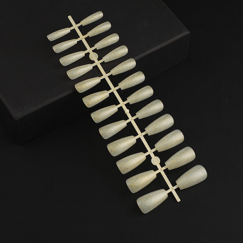 Artificial Nail Set with Elegant Glitter Effect Bowlift