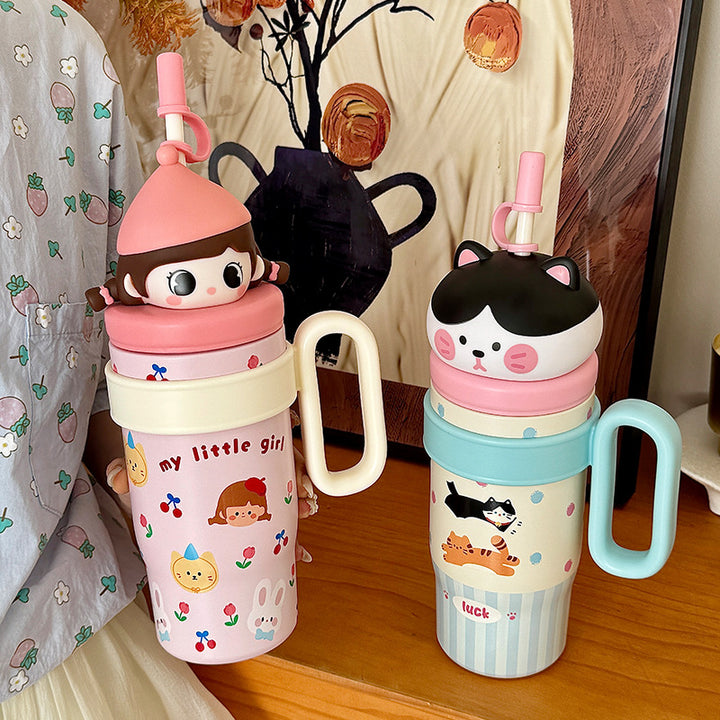 Ladies Thermo Cup with Cute Animal Design Bowlift