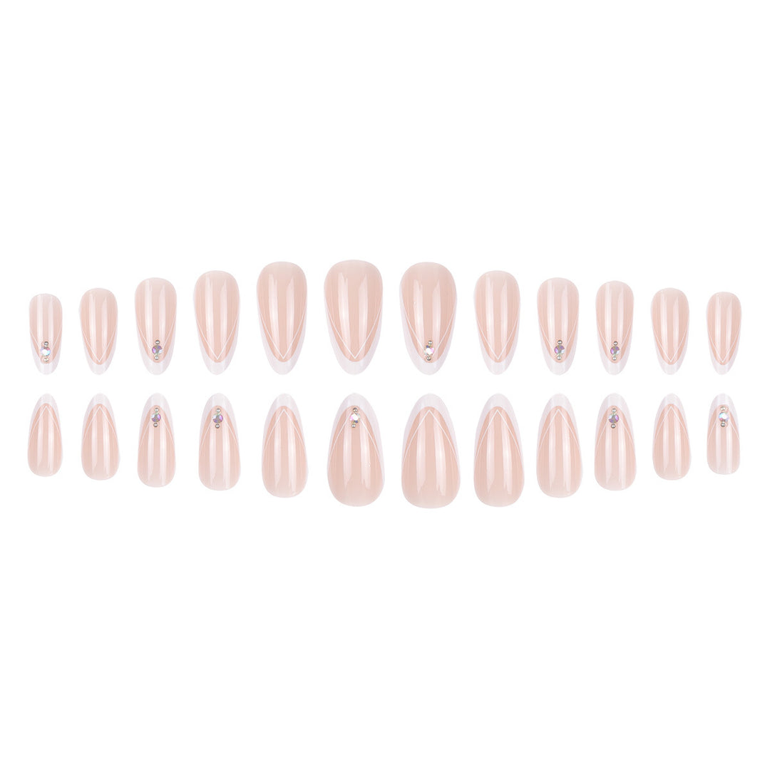 Elegant Stiletto Press-On Nail Art Bowlift