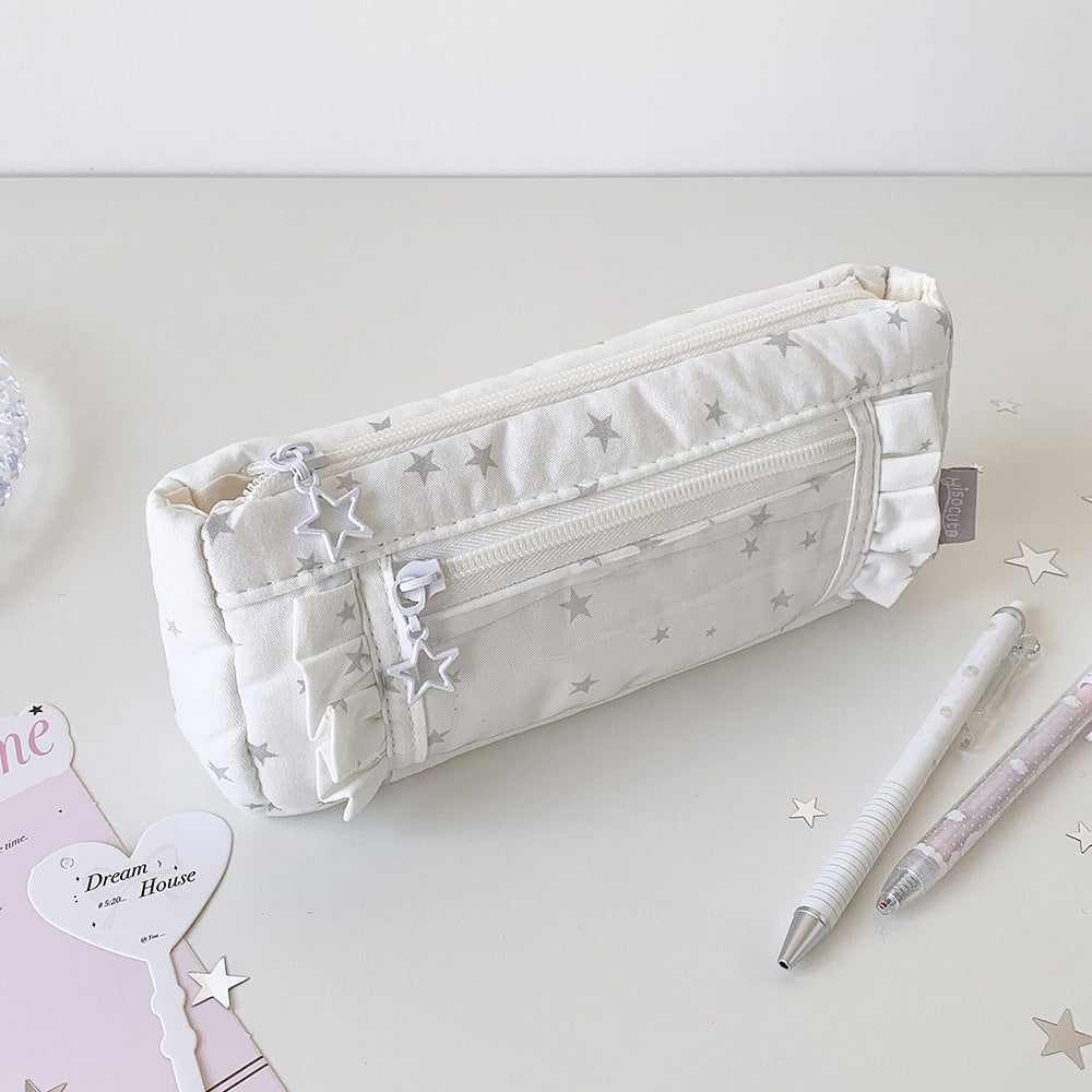 Star-Patterned Pencil Case Bowlift