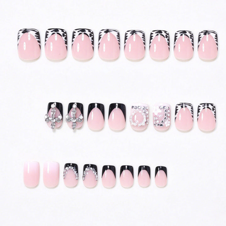 Elegant Decorative Acrylic Press-On Nail Art Bowlift