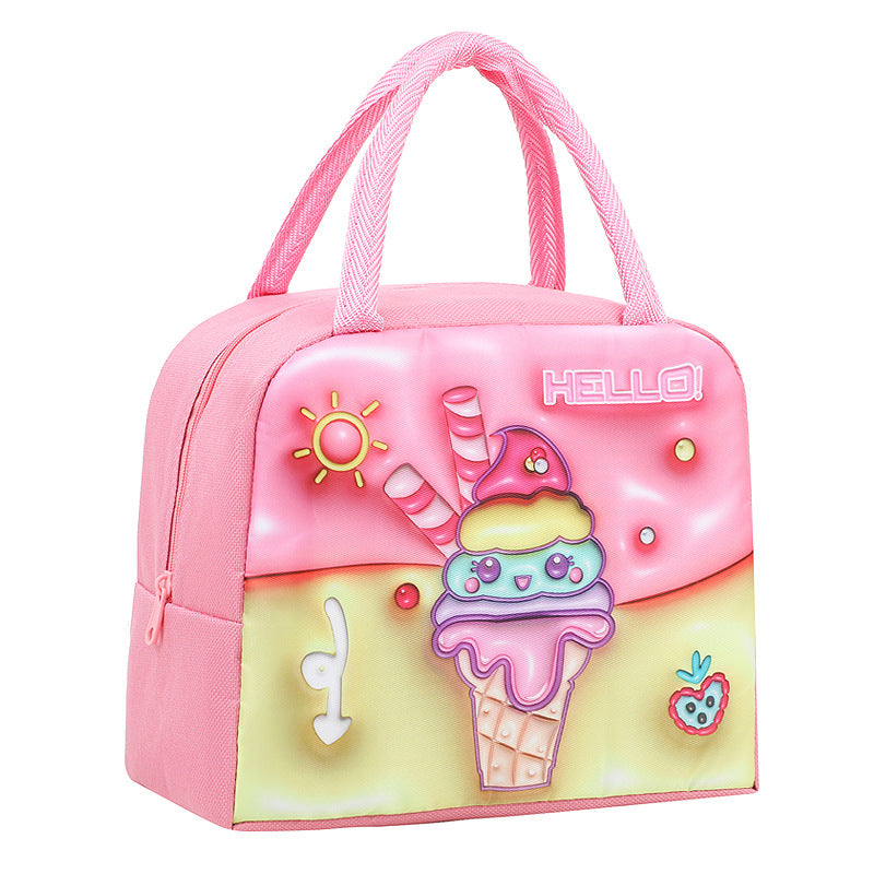 Cute Cartoon Space-Themed Lunch Bag