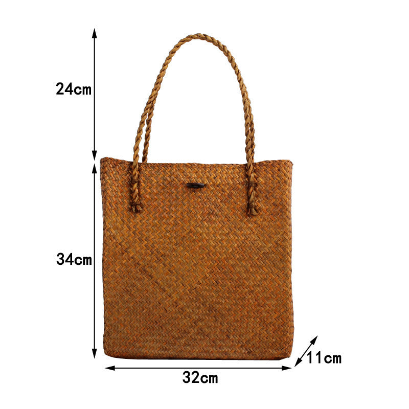 Hand-knotted tote bag made of natural wicker Bowlift