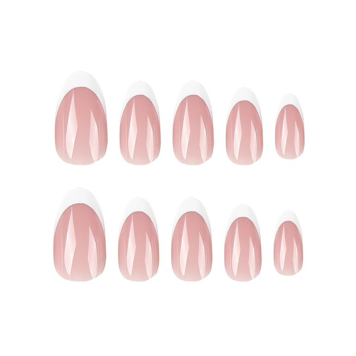 Elegant Gel Nails with Continuous French Tip Bowlift