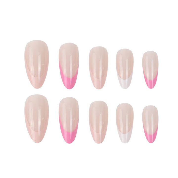 Elegant Stiletto Press-On Nails with Unique French Tips Bowlift