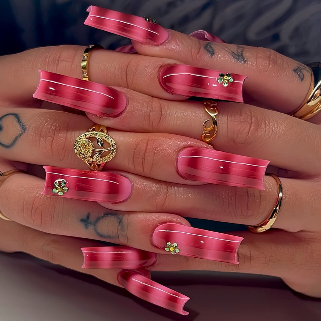 Glamorous Acrylic Nail Art Bowlift