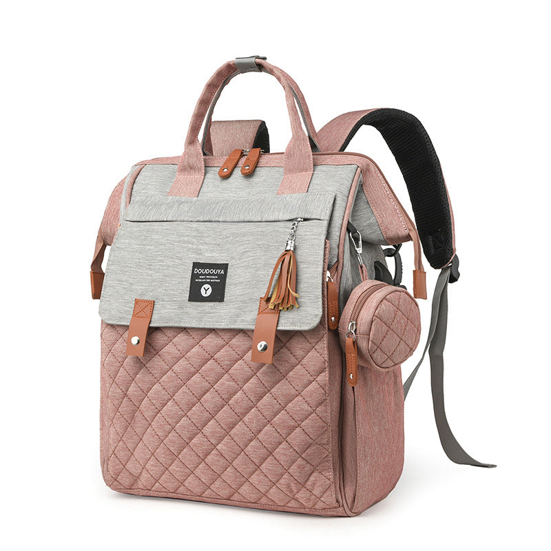 Multi-Functional Quilted Travel Backpack Bowlift