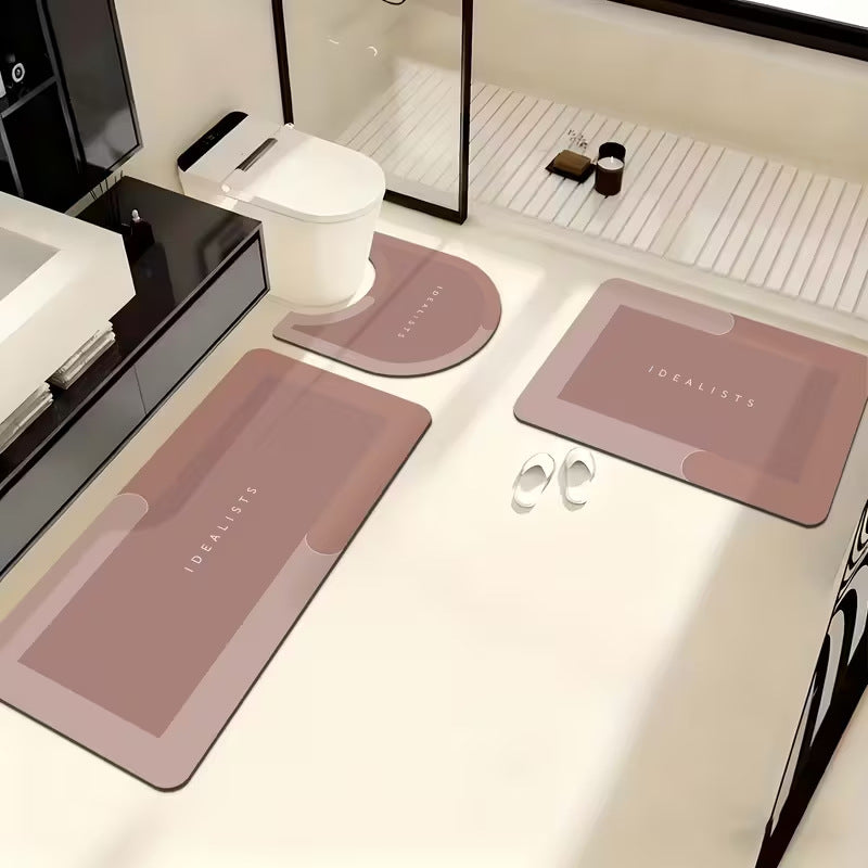 Soft Absorbent Bathroom Mat Set