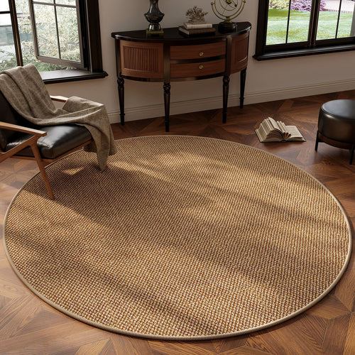 Round Natural Fiber Area Rug